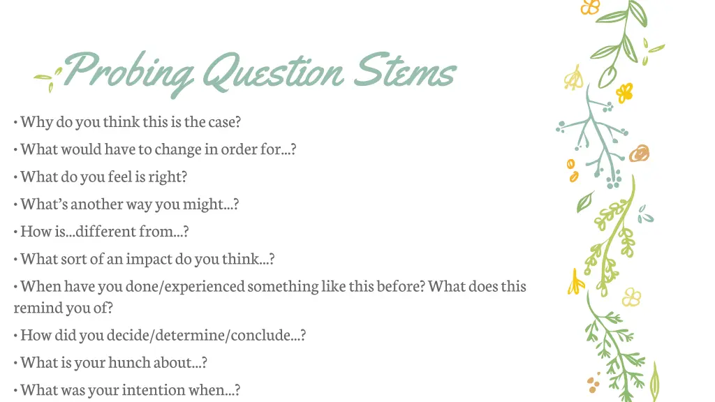 probing question stems