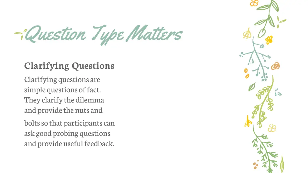 question type matters 1