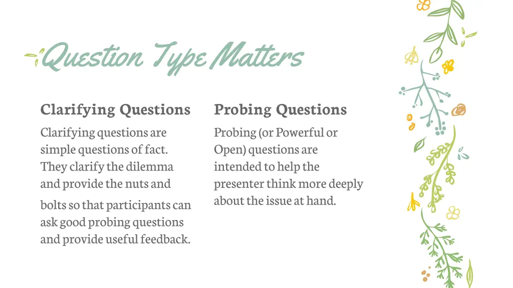 question type matters 2