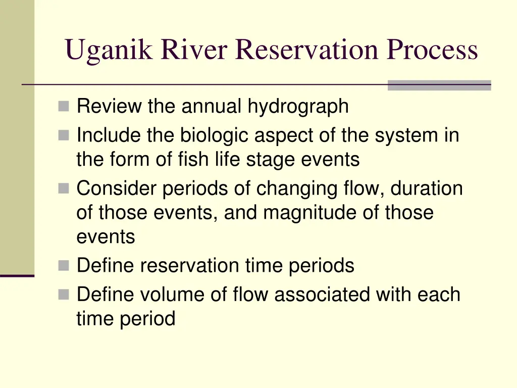 uganik river reservation process