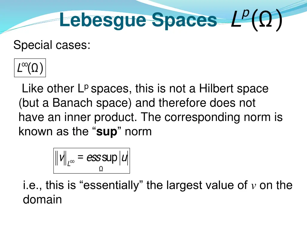 lebesgue spaces 2