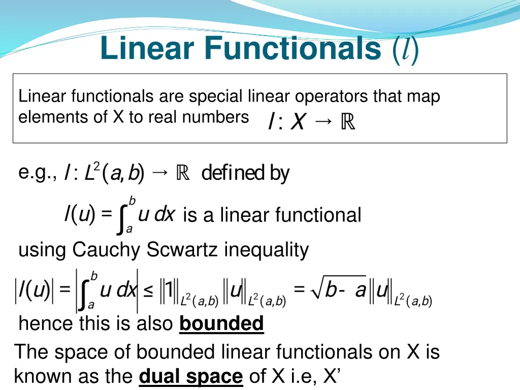 linear functionals l
