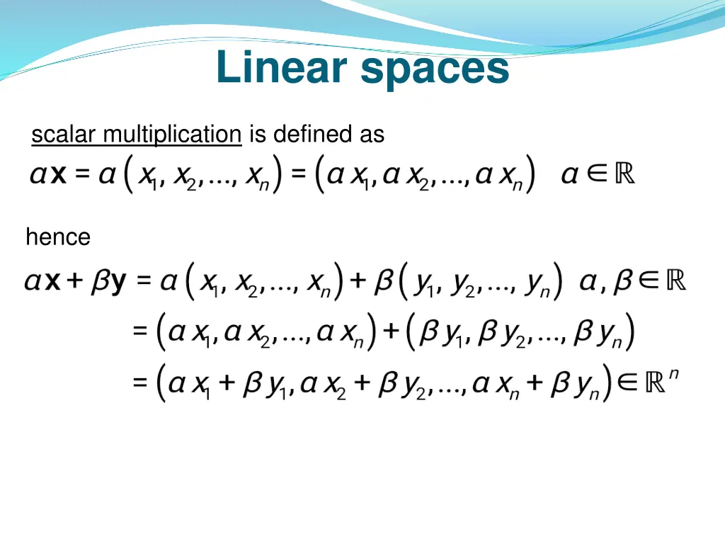 linear spaces