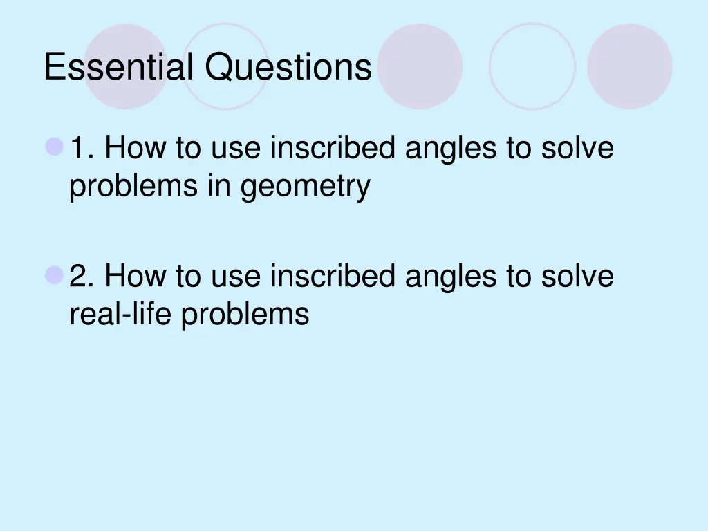 essential questions