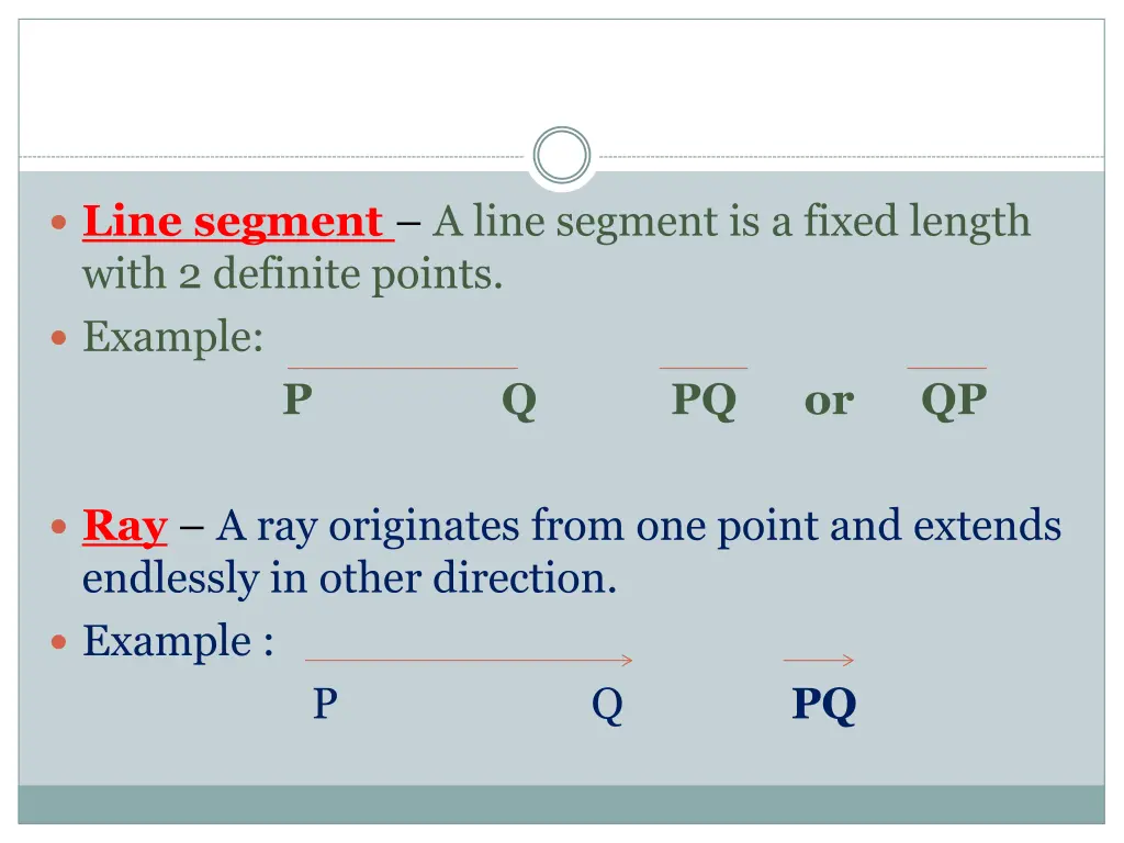 line segment a line segment is a fixed length