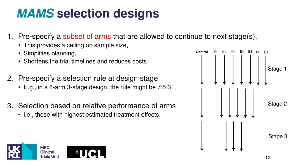 mams selection designs
