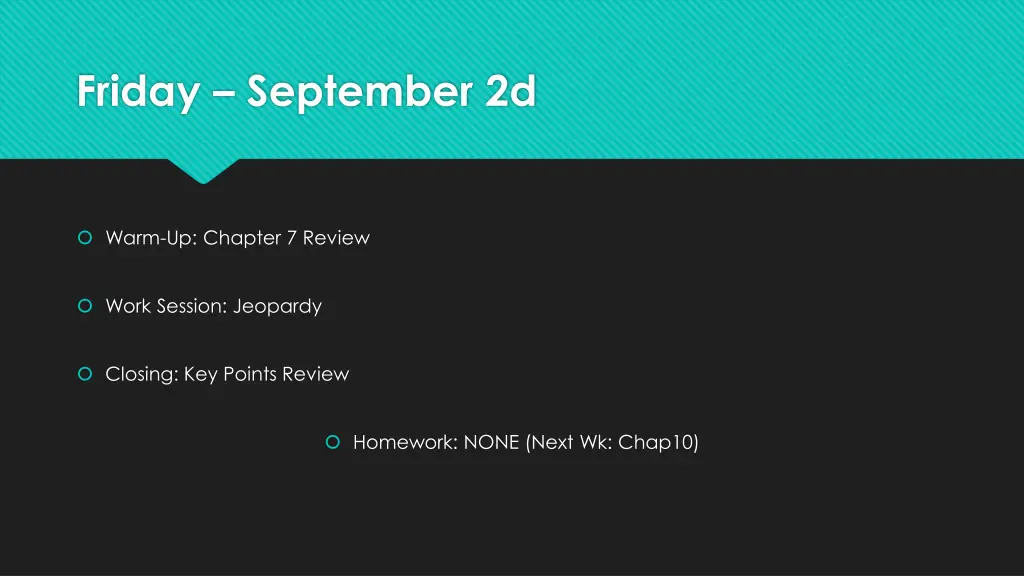 friday september 2d
