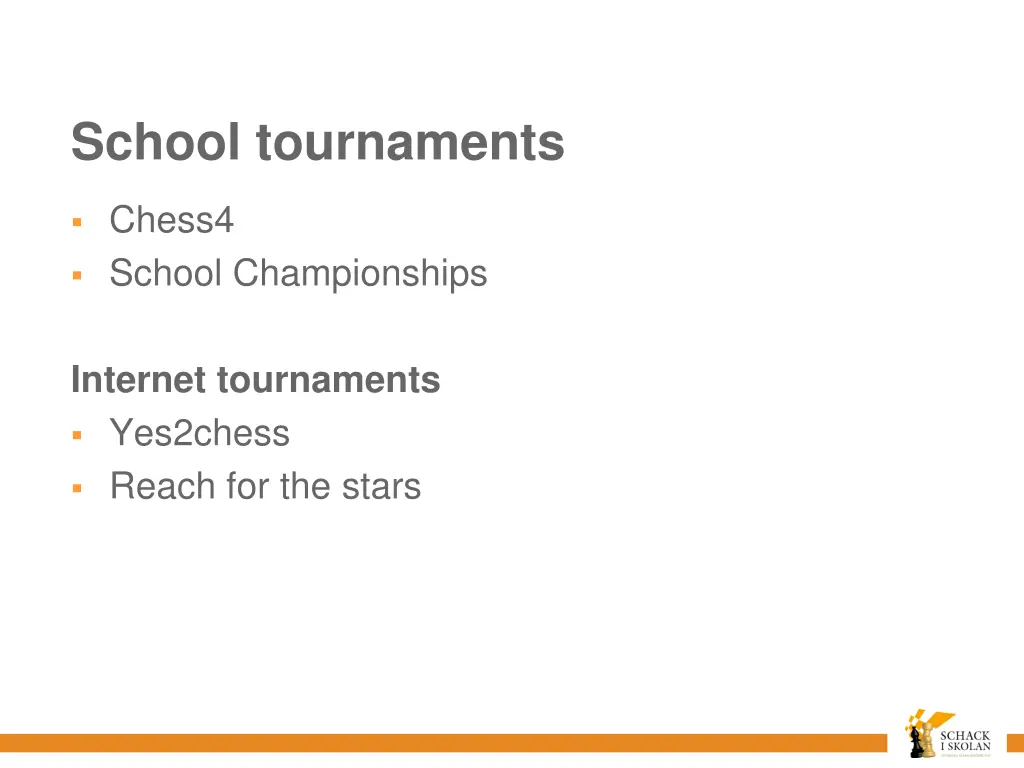 school tournaments