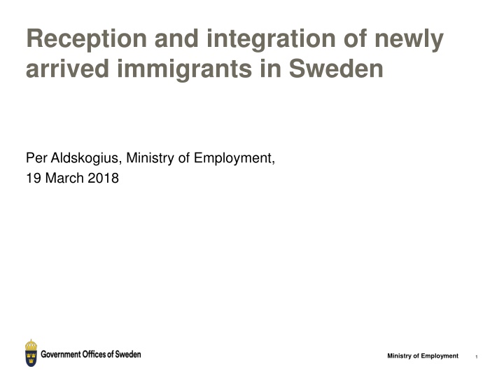 reception and integration of newly arrived