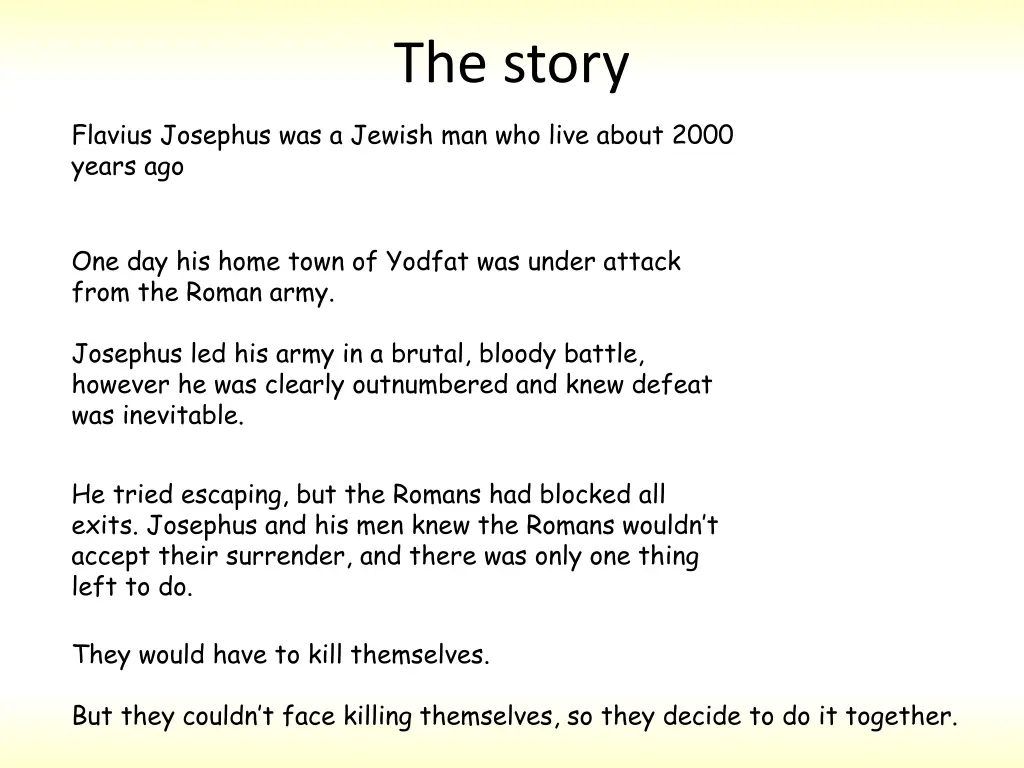 the story