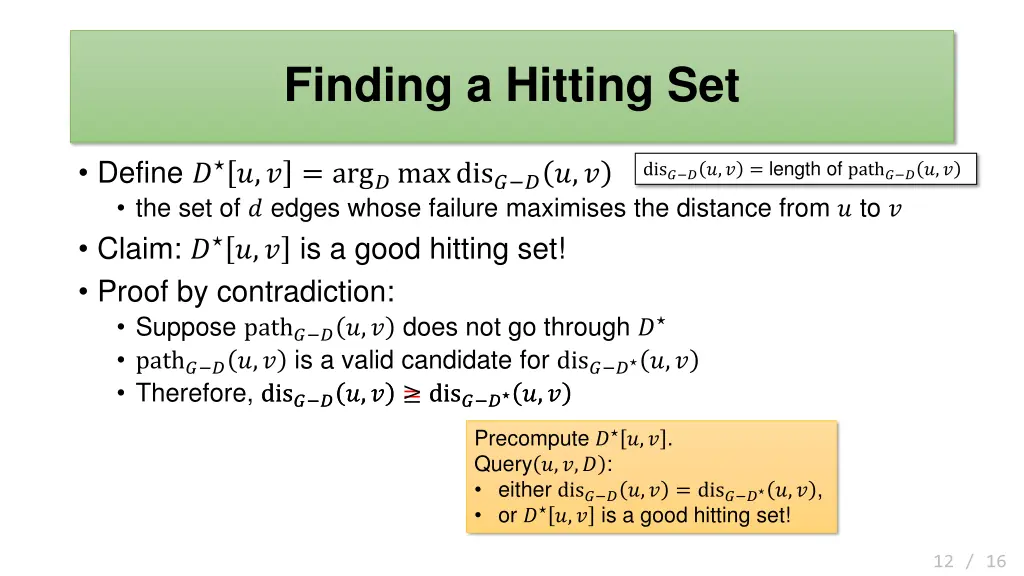 finding a hitting set 1