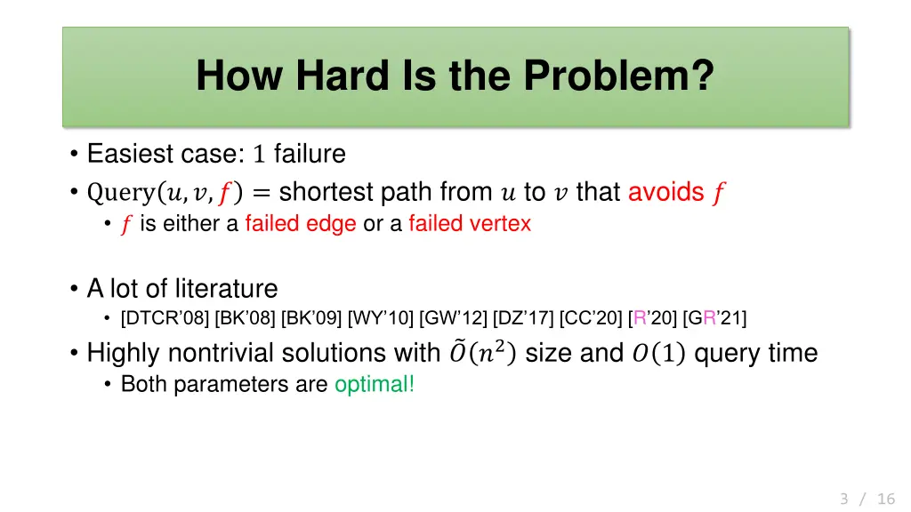 how hard is the problem