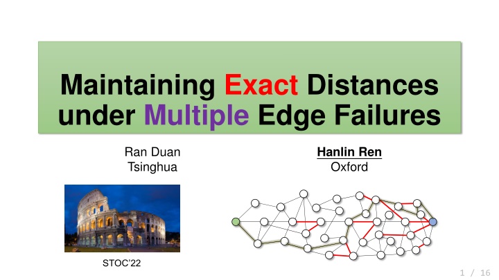 maintaining exact distances under multiple edge