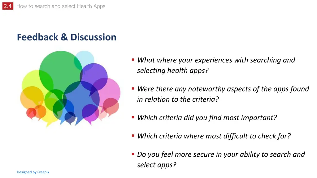2 4 2 4 how to search and select health apps