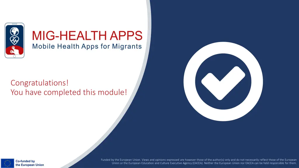 congratulations you have completed this module