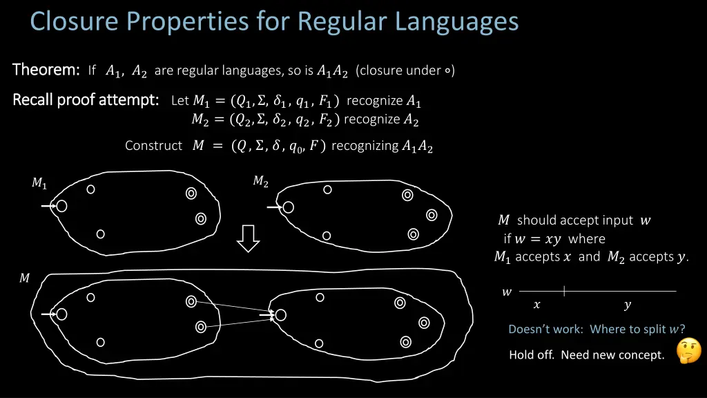 closure properties for regular languages