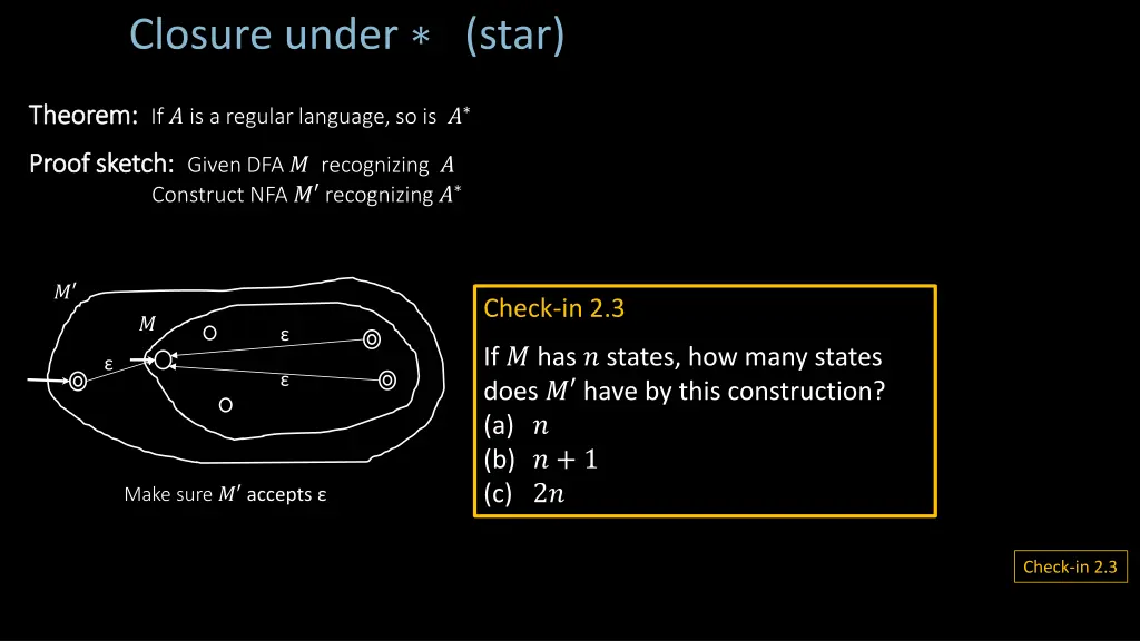 closure under star