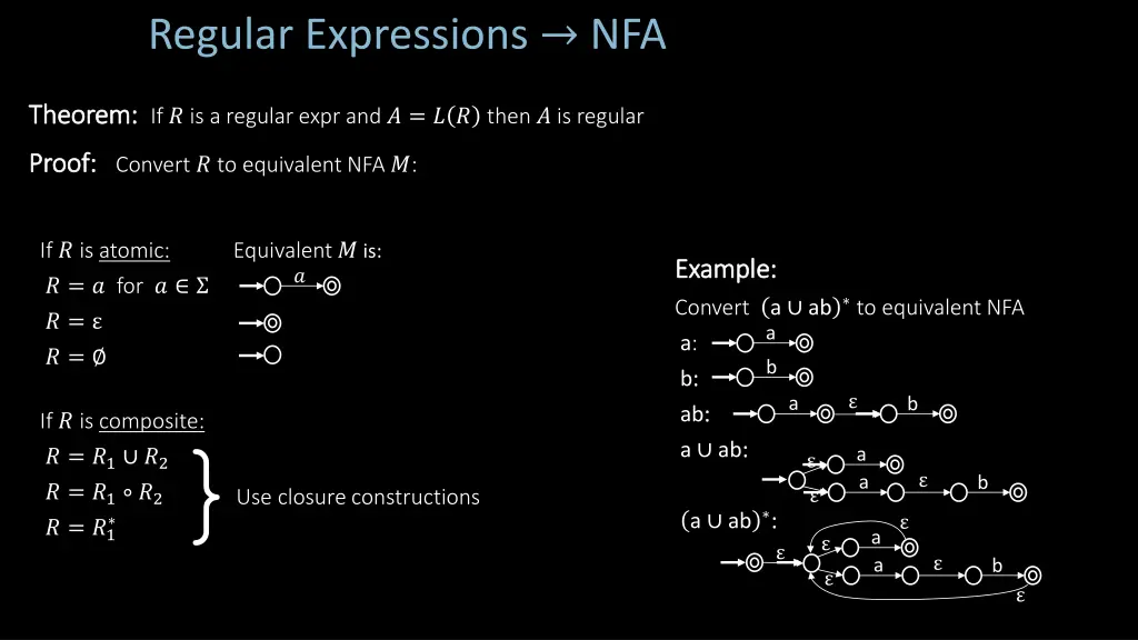 regular expressions nfa