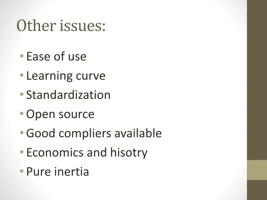 other issues