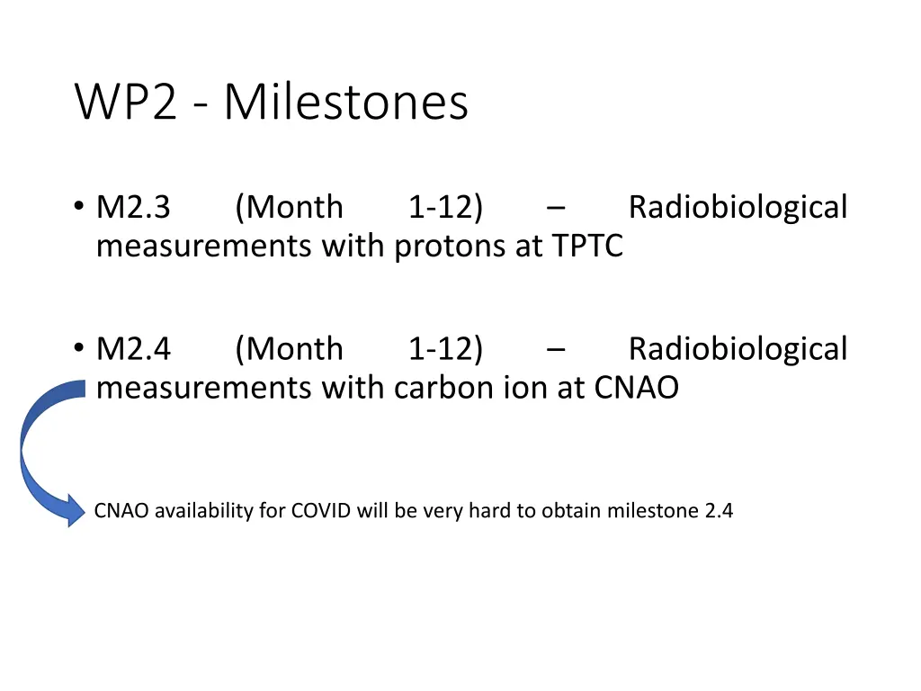 wp2 milestones
