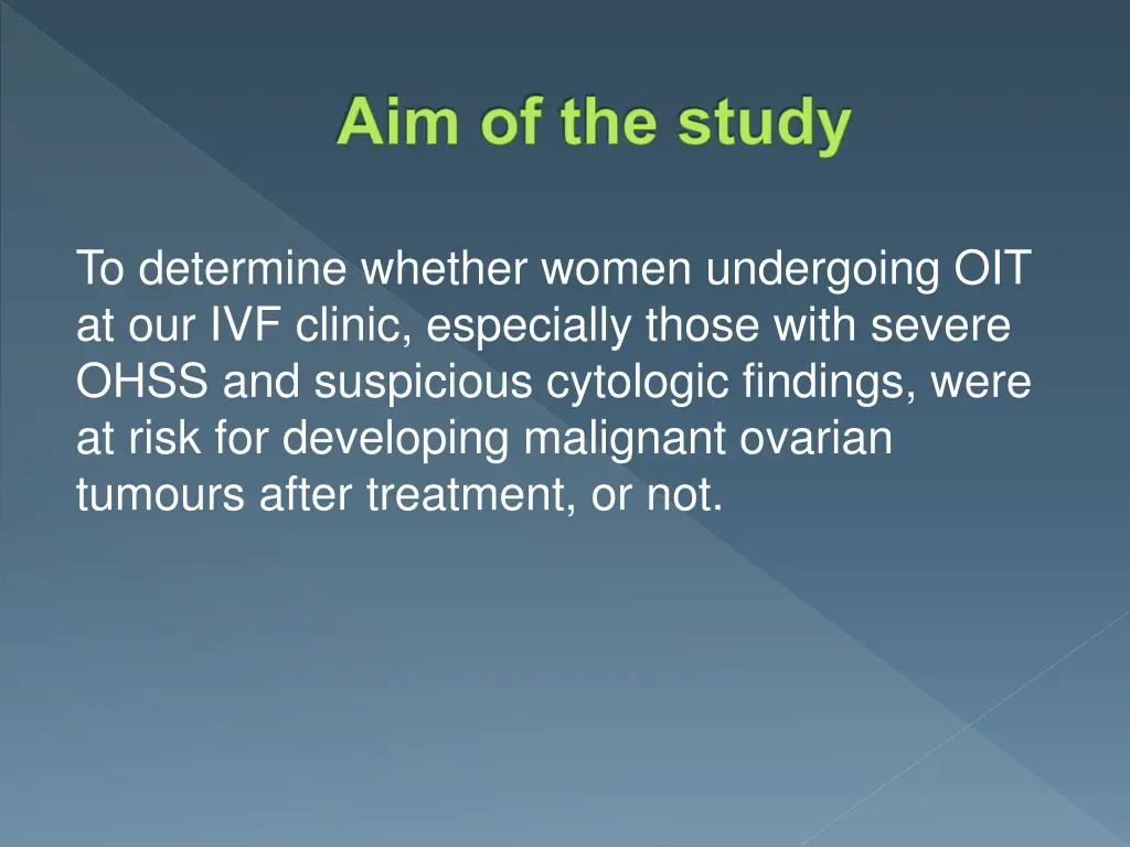 aim of the study