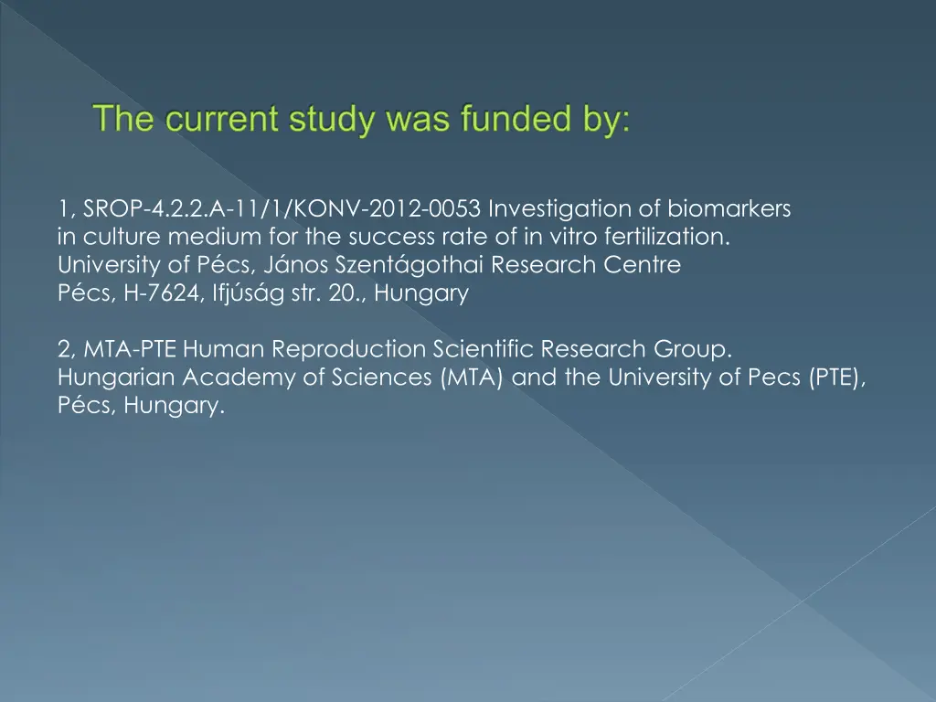 the current study was funded by
