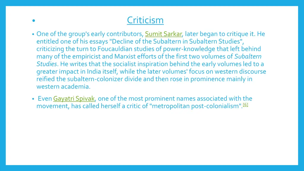 criticism