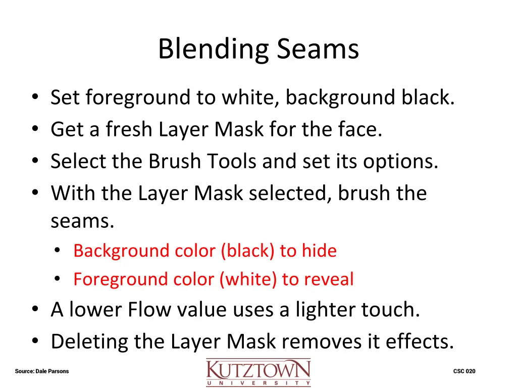 blending seams