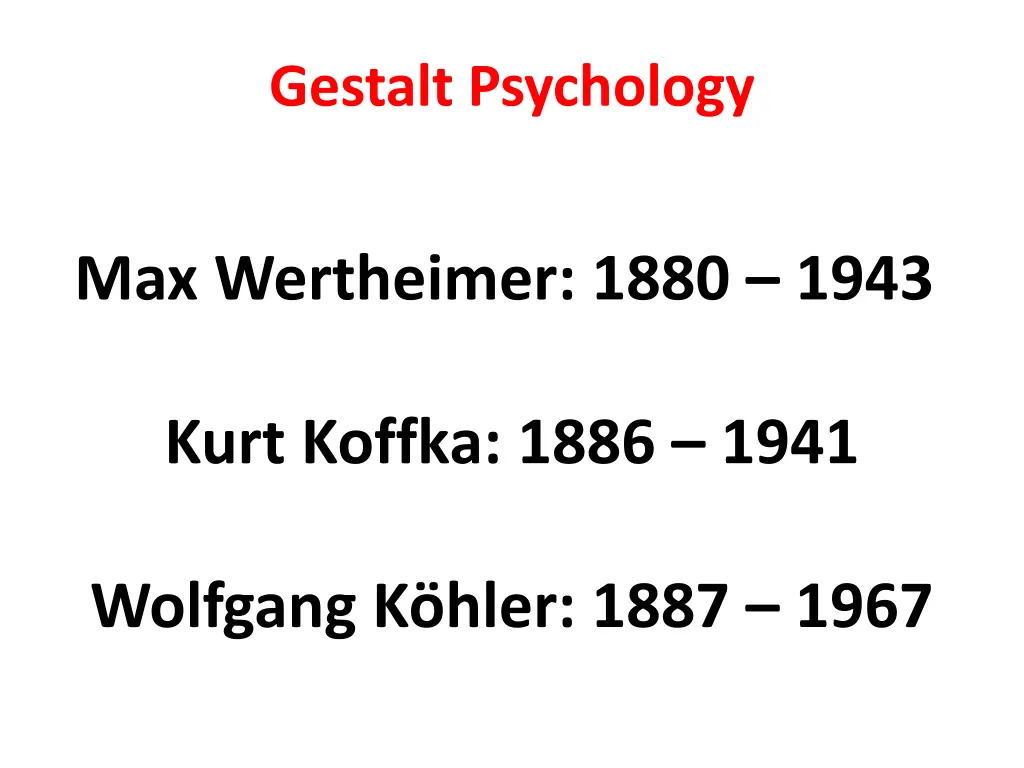 gestalt psychology
