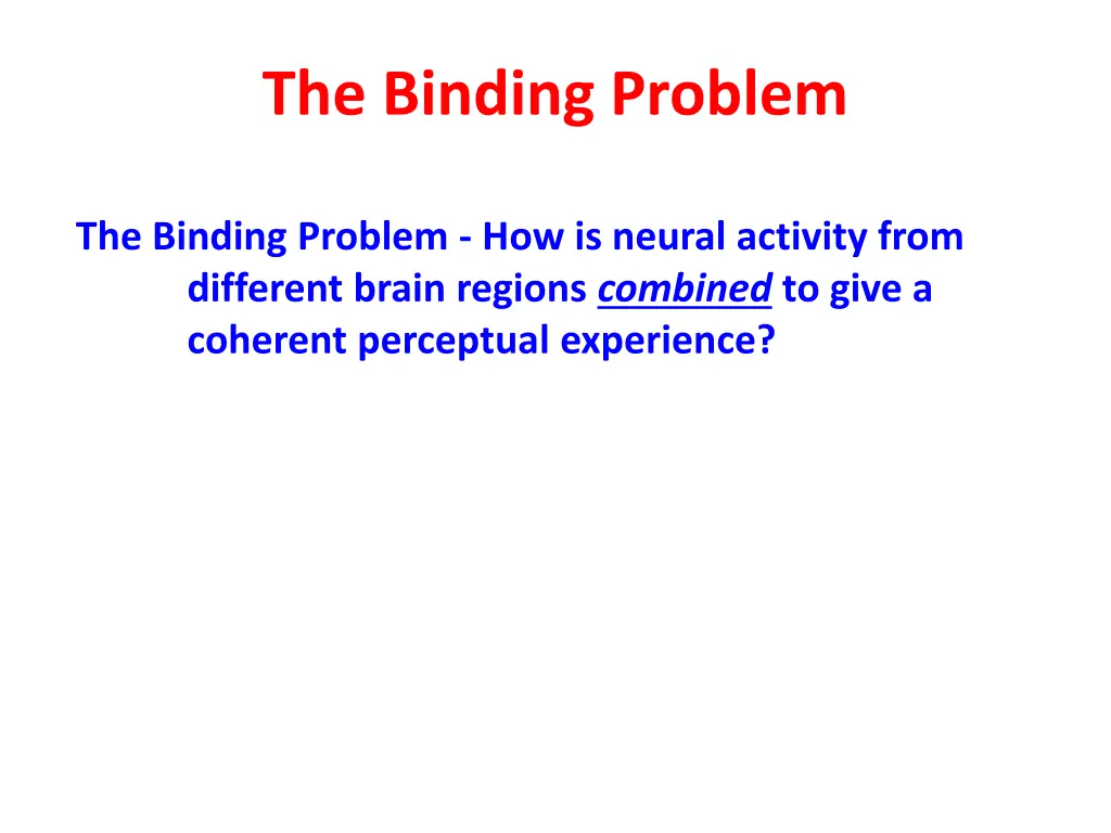 the binding problem
