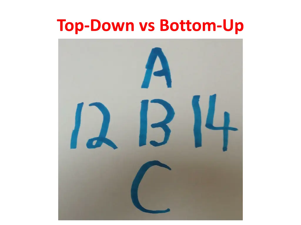 top down vs bottom up 1