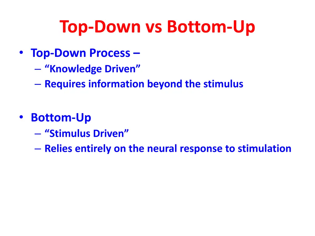 top down vs bottom up