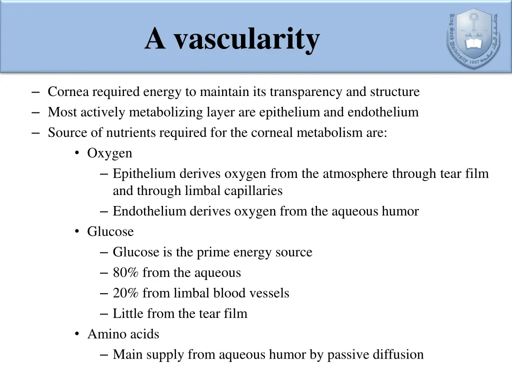 a vascularity