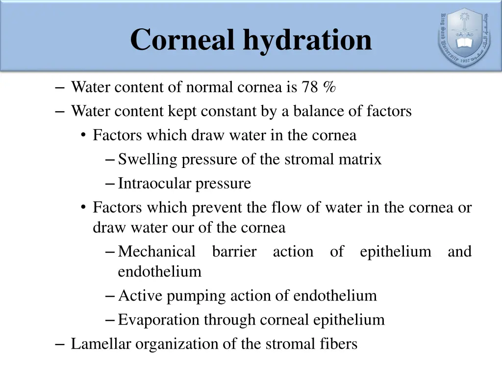 corneal hydration