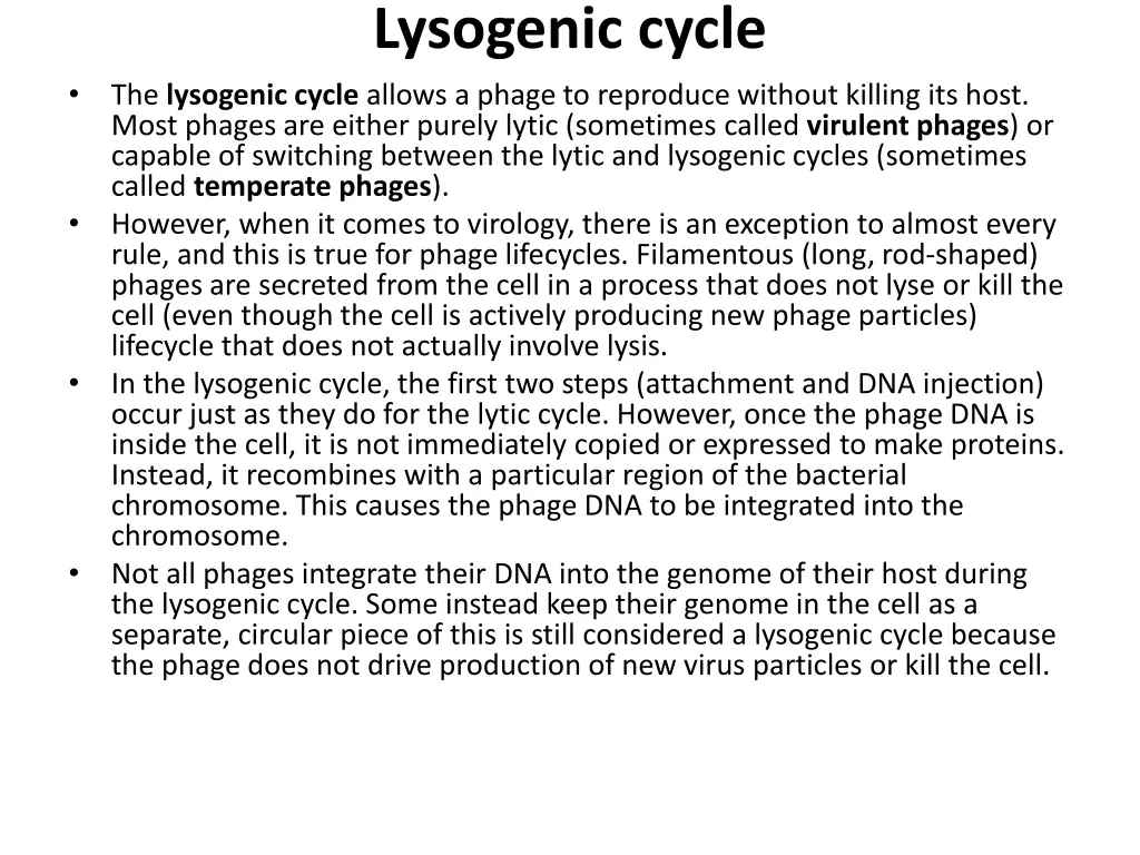 lysogenic cycle 1