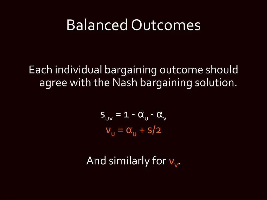 balanced outcomes