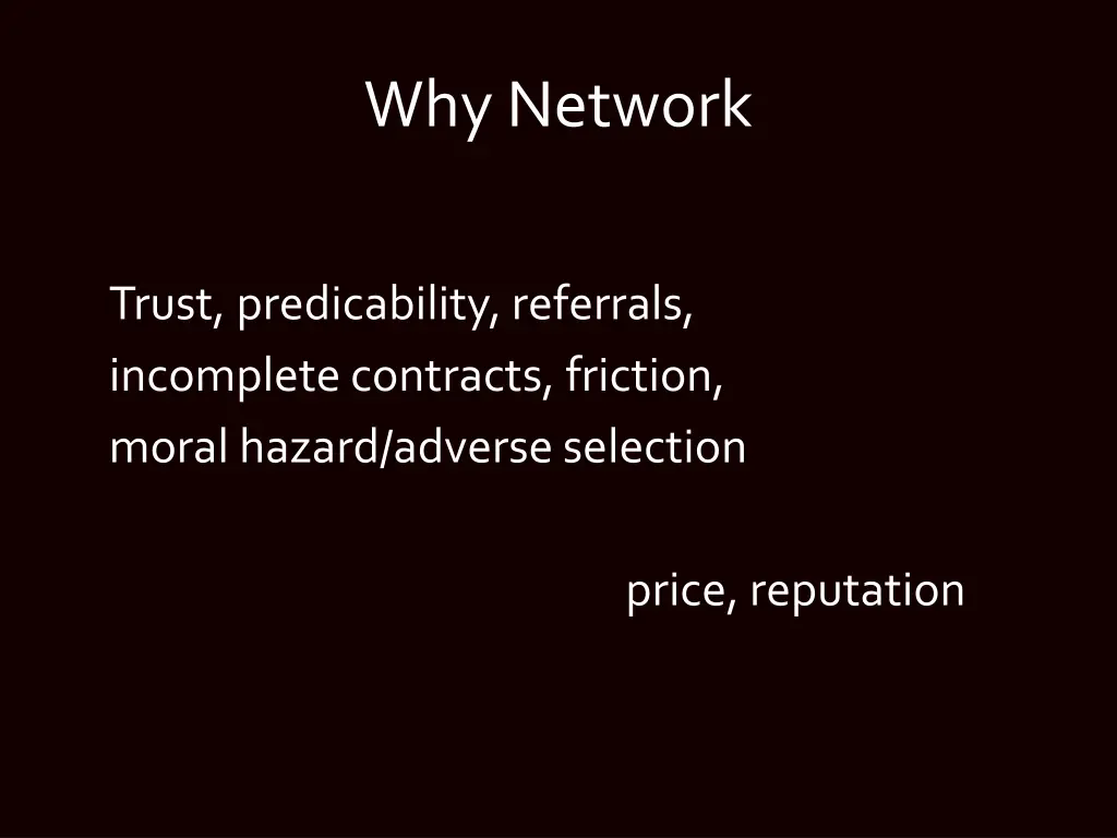why network