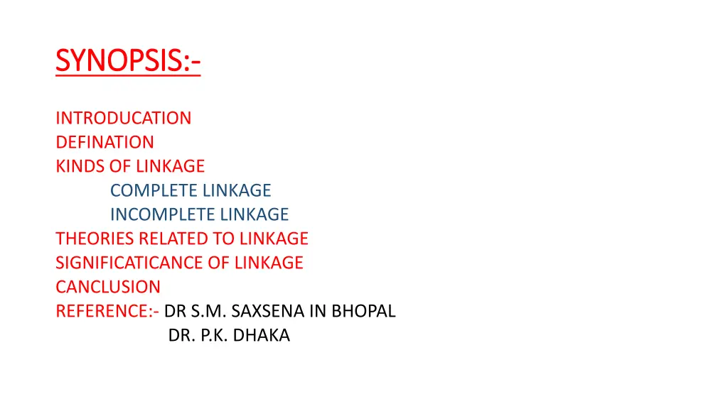 synopsis synopsis