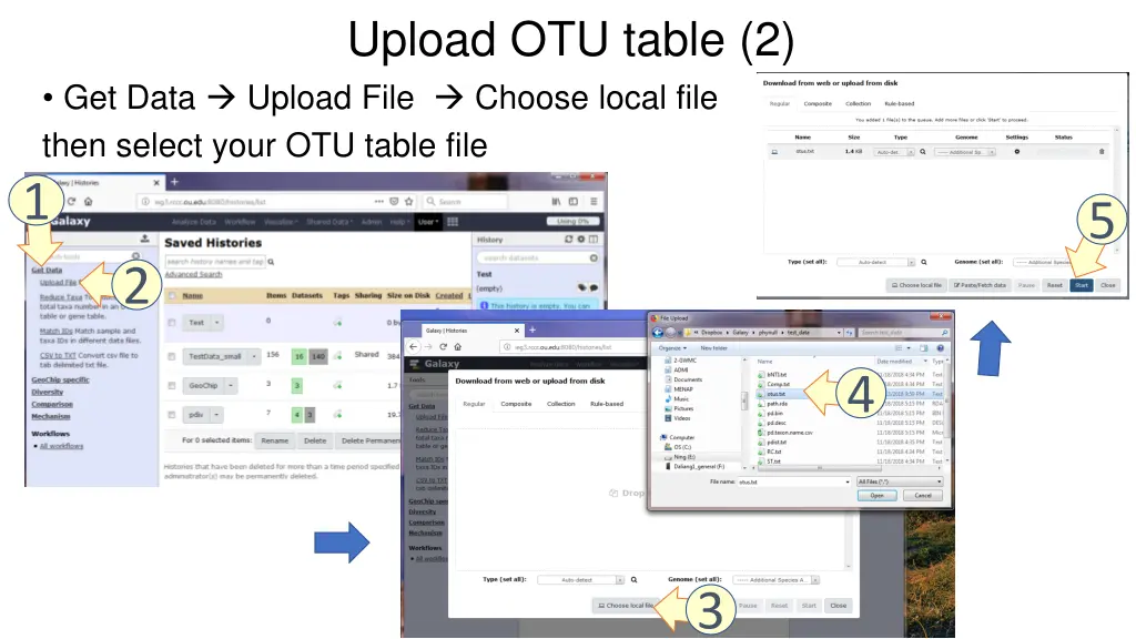 upload otu table 2