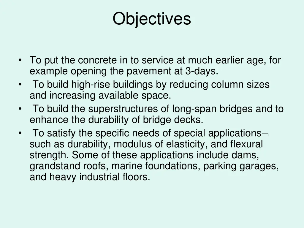 objectives