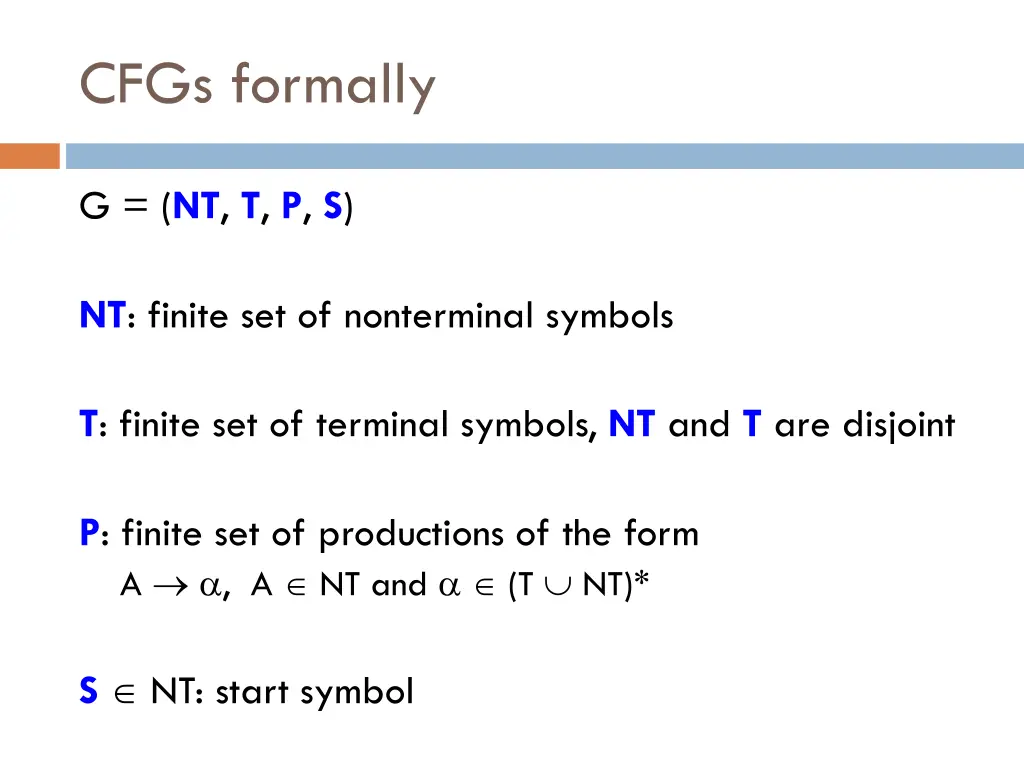 cfgs formally