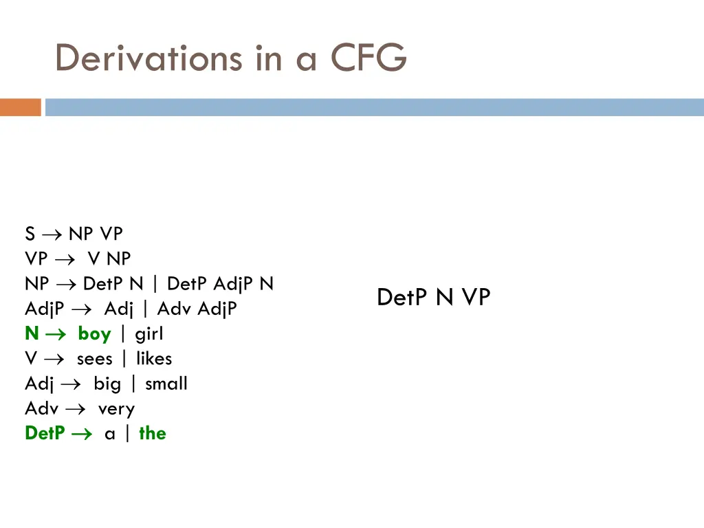 derivations in a cfg 5