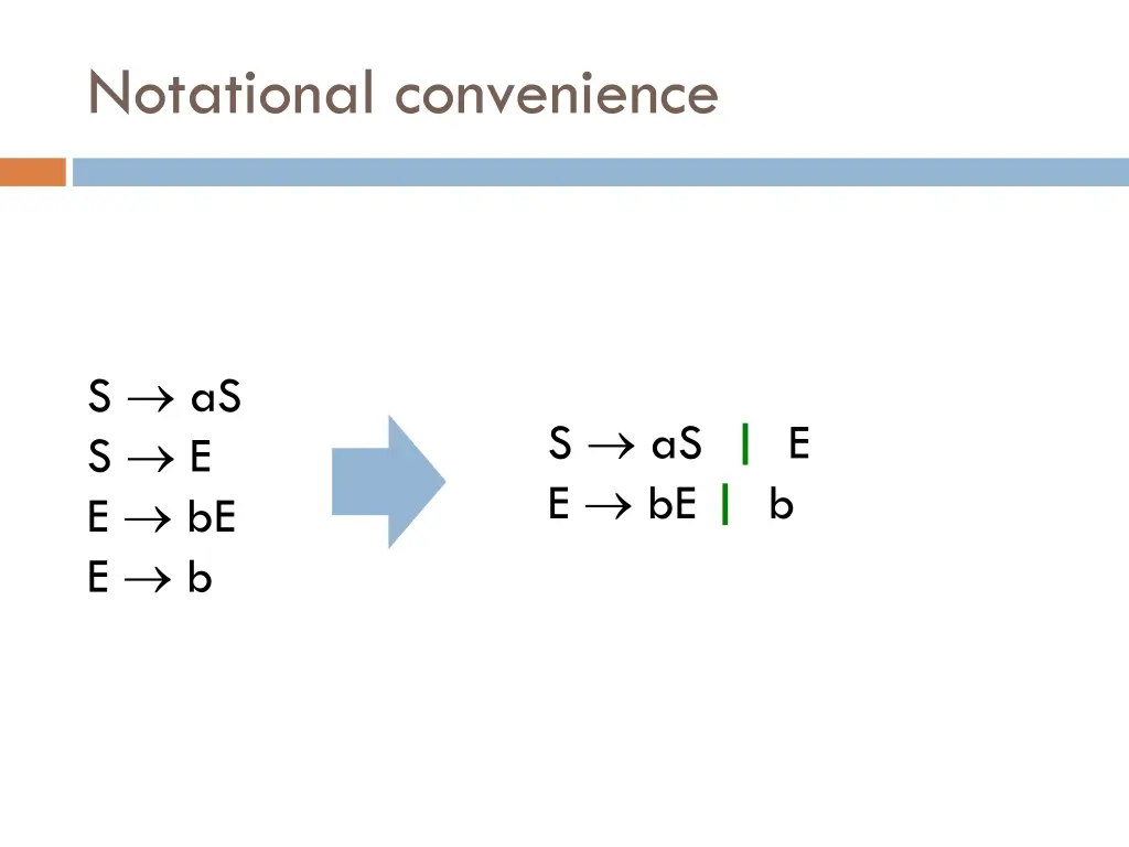 notational convenience