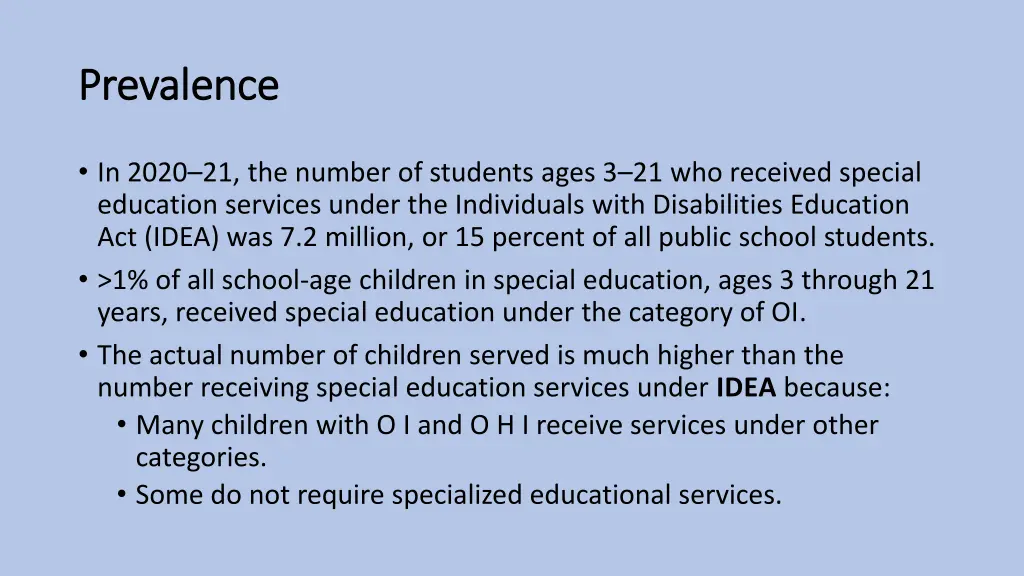 prevalence prevalence