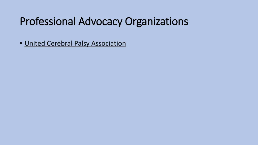 professional advocacy organizations professional