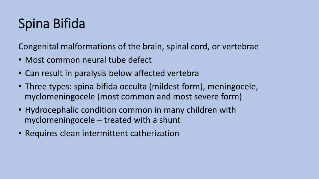 spina bifida spina bifida