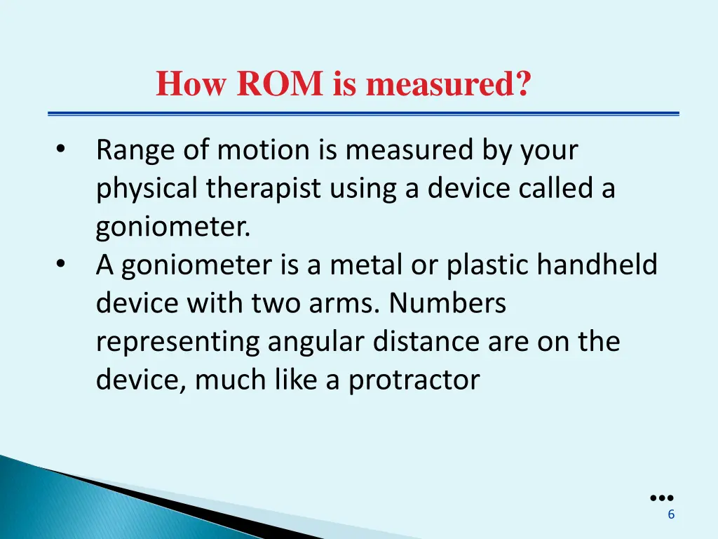 how rom is measured