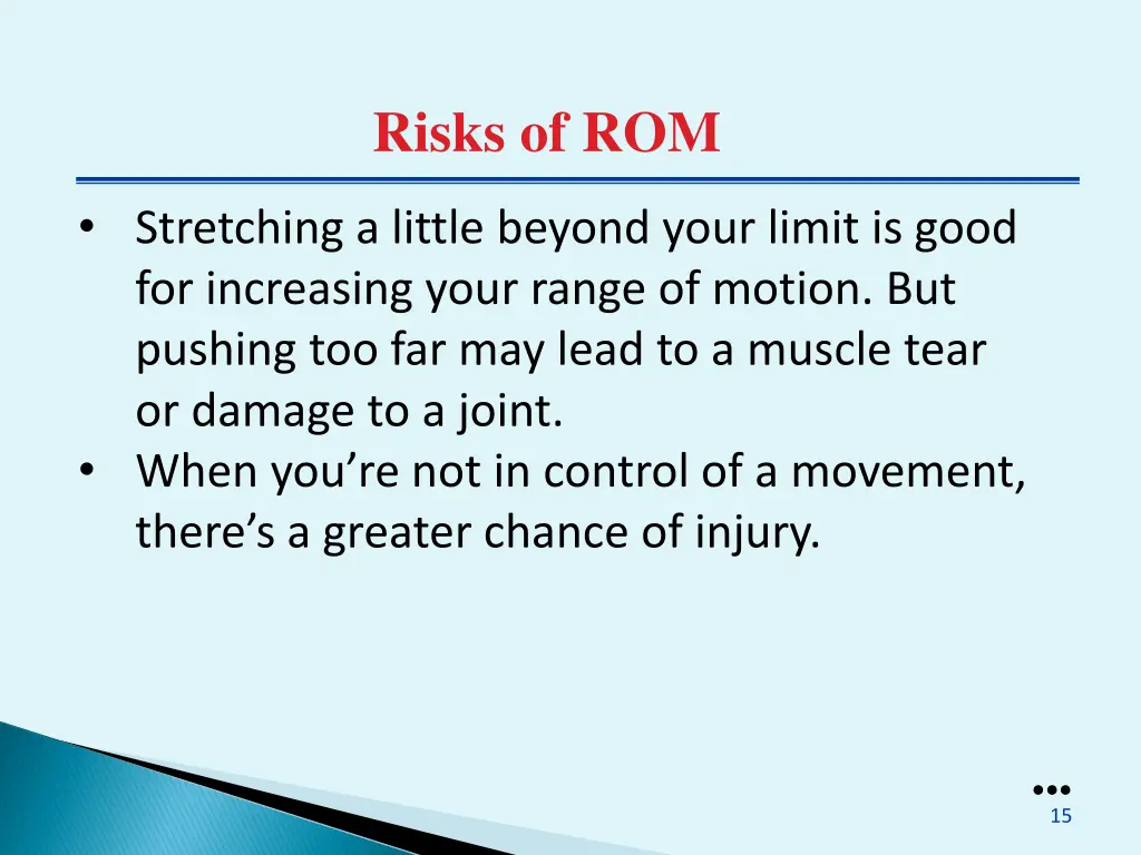 risks of rom