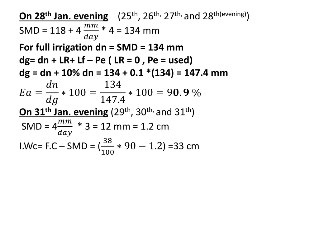 on 28 th jan evening