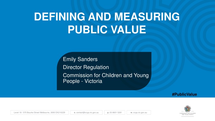 defining and measuring public value